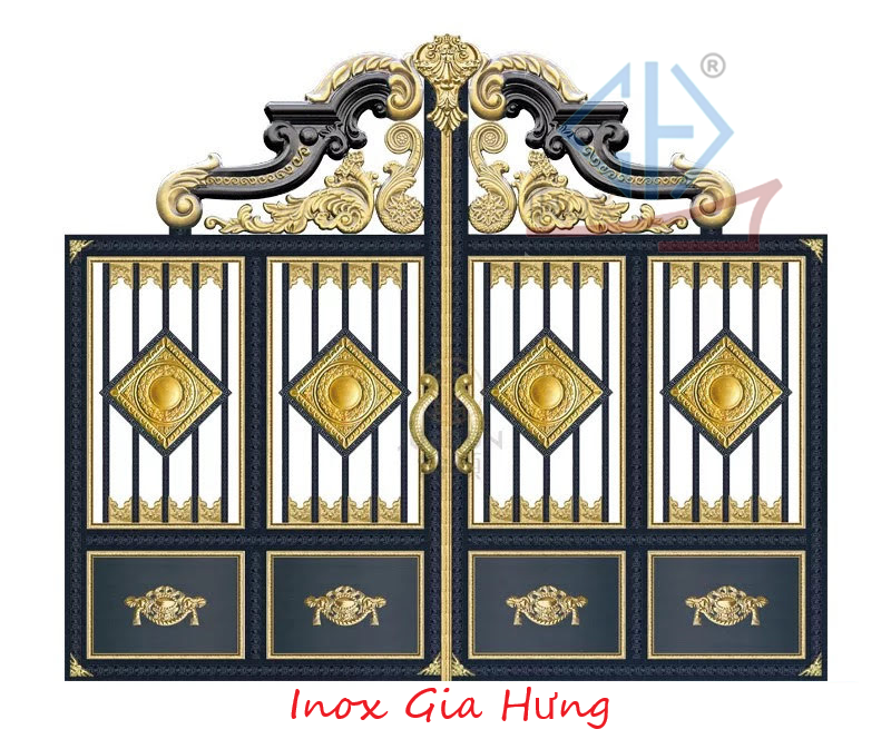 Cửa Cổng Inox Hoa Văn / Màu - 12